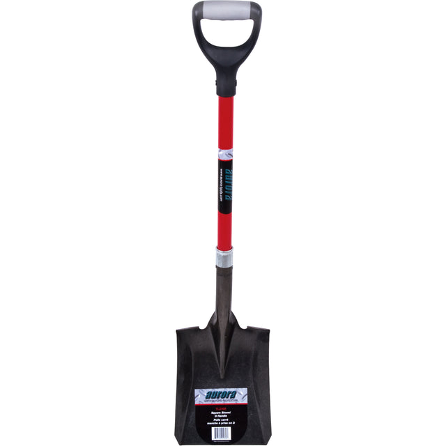 Heavy-Duty Square Shovel, Fibreglass, Carbon Steel Blade, D-Grip Handle, 29-1/2" Long