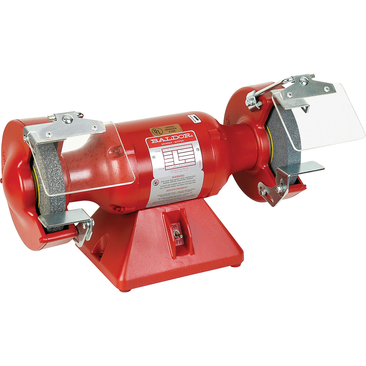 Industrial Bench Grinder, 7" Wheel Diameter, 0.5 HP, 3600 RPM
