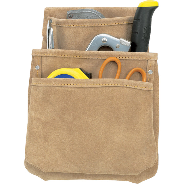 Drywall Pouches, Multiple Tool Holder, Leather, 3 Pockets