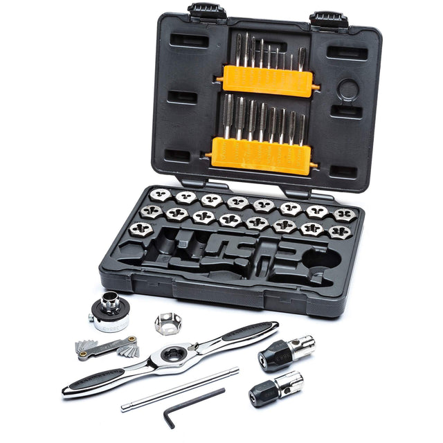 Metric Ratcheting Tap & Die Set, 42 Pieces