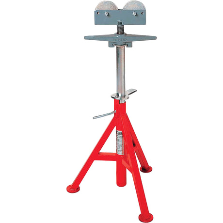 Roller Head  High Pipe Stand #RJ-99, 82-140 cm Height Adjustment, 12" Max. Pipe Capacity, 1000 lbs. Max. Weight Capacity