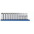 12-Point Metric Socket Set, 14 Pcs, 3/8" Drive Size, Deep