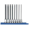 Long Ball End Metric Socket Set, Hex, 3/8" Drive, 8 Pcs