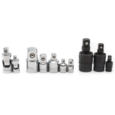 10-Piece 1/4", 3/8" & 1/2" Drive Universal Joint and Adapter Set