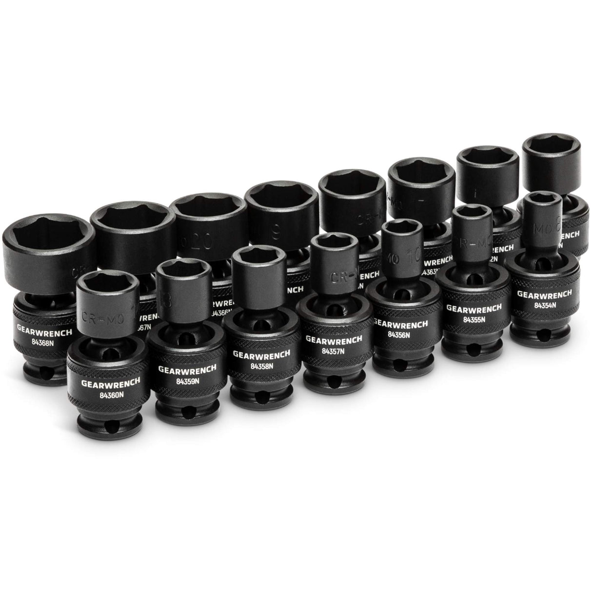 15-Piece 3/8" Drive 6 Point Universal Impact Metric Flex Socket Set