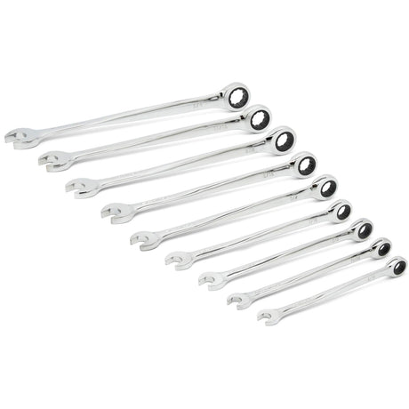 72-Tooth 12 Point XL X-Beam™ Ratcheting SAE Wrench Set, Combination, 9 Pieces, Imperial