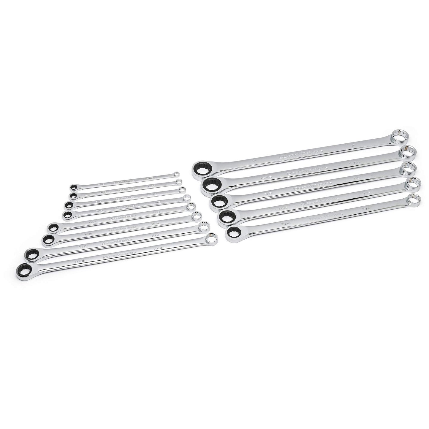 72-Tooth 12 Point XL GearBox™ Double Box SAE Wrench Set, Ratcheting Box, 13 Pieces, Imperial