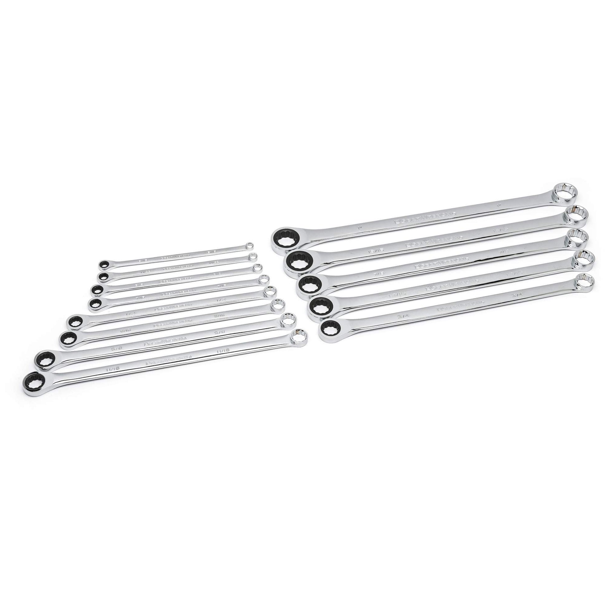 72-Tooth 12 Point XL GearBox™ Double Box SAE Wrench Set, Ratcheting Box, 13 Pieces, Imperial
