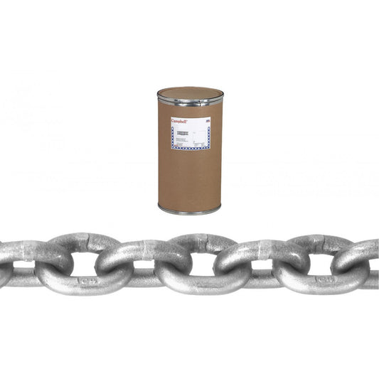 High Test Chain, Carbon Steel, 3/4" x 100' (30.4 m) L, Grade 43, 20200 lbs. (10.1 tons) Load Capacity