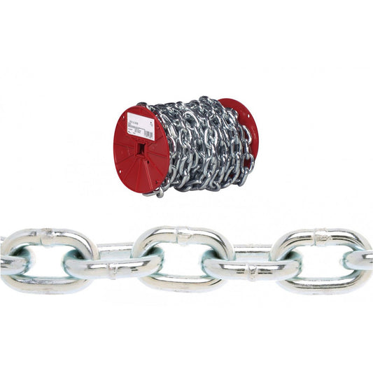 Campbell® Proof Coil Chain, Low Carbon Steel, 5/16" x 60' (18.3 m) L, Grade 30, 1900 lbs. (0.95 tons) Load Capacity