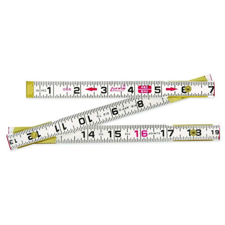 Red End® Rule, 2 m L, Wood, 1 mm Graduations