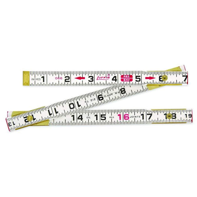 Red End® Rule, 2 m L, Wood, 1 mm Graduations