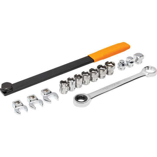 15 Piece Ratcheting Serpentine Belt Tool Set
