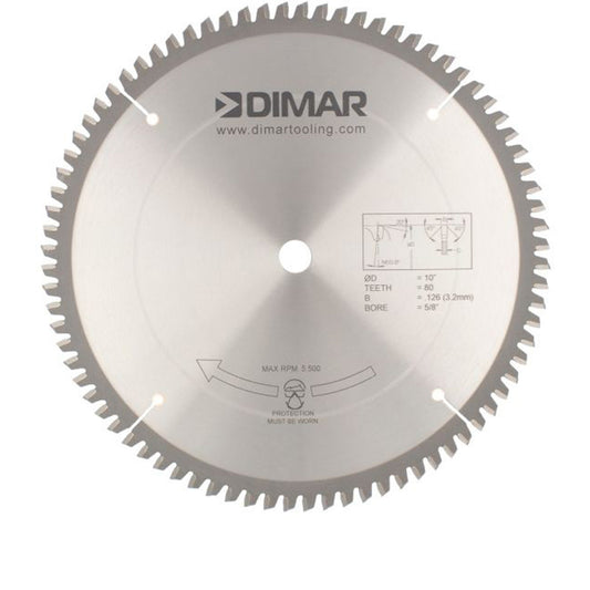 Contractor Saw Blades, 10", 80 Teeth, Non-Ferrous Use