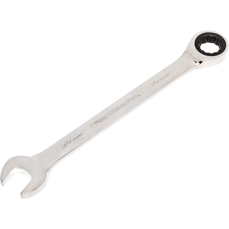 72-Tooth Ratcheting Combination Wrench, 12 Point, 30 mm, Chrome/Polished Finish