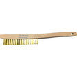 Curved-Handle Scratch Brushes, Brass, 4 x 19 Wire Rows, 14" Long