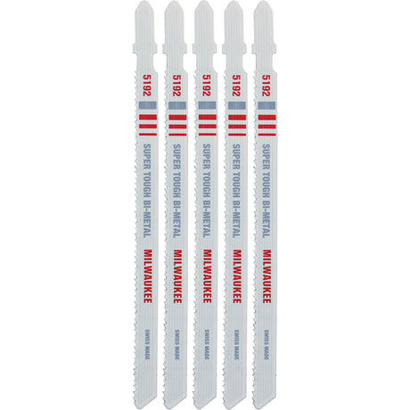 Jigsaw Blade, Bi-Metal, T-Shank, 5-1/4" L, 14 TPI