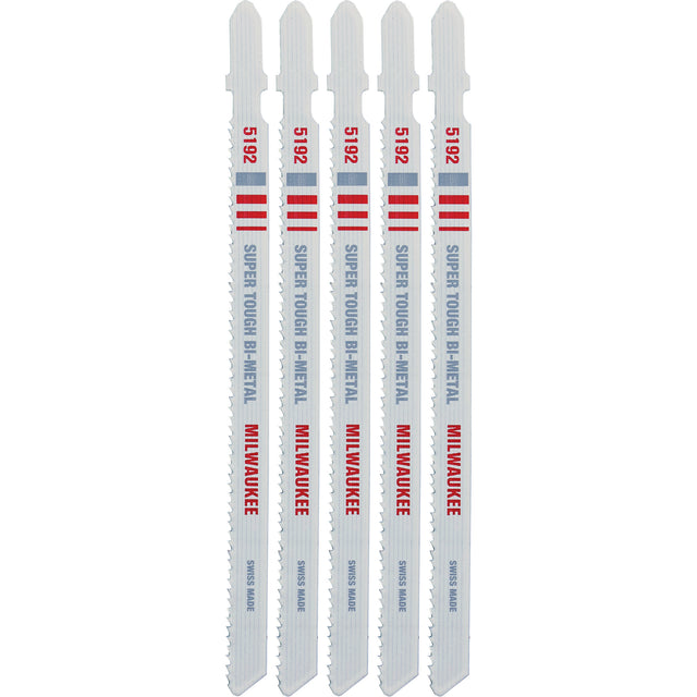 Jigsaw Blade, Bi-Metal, T-Shank, 5-1/4" L, 14 TPI