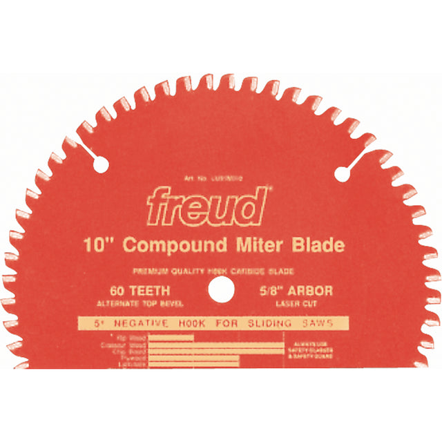 TCS Sliding Compound Mitre Blades Industrial Blades, 10", 60 Teeth, Wood Use