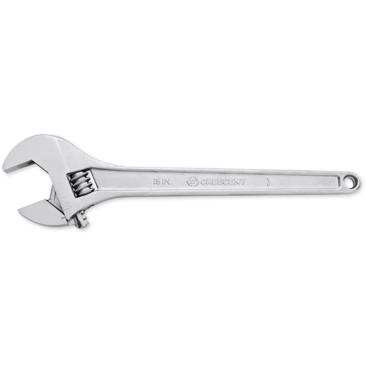 Adjustable Tapered Handle Wrench - Carded, 15" L, 1-11/16"/43 mm Max Width, Chrome/Polished