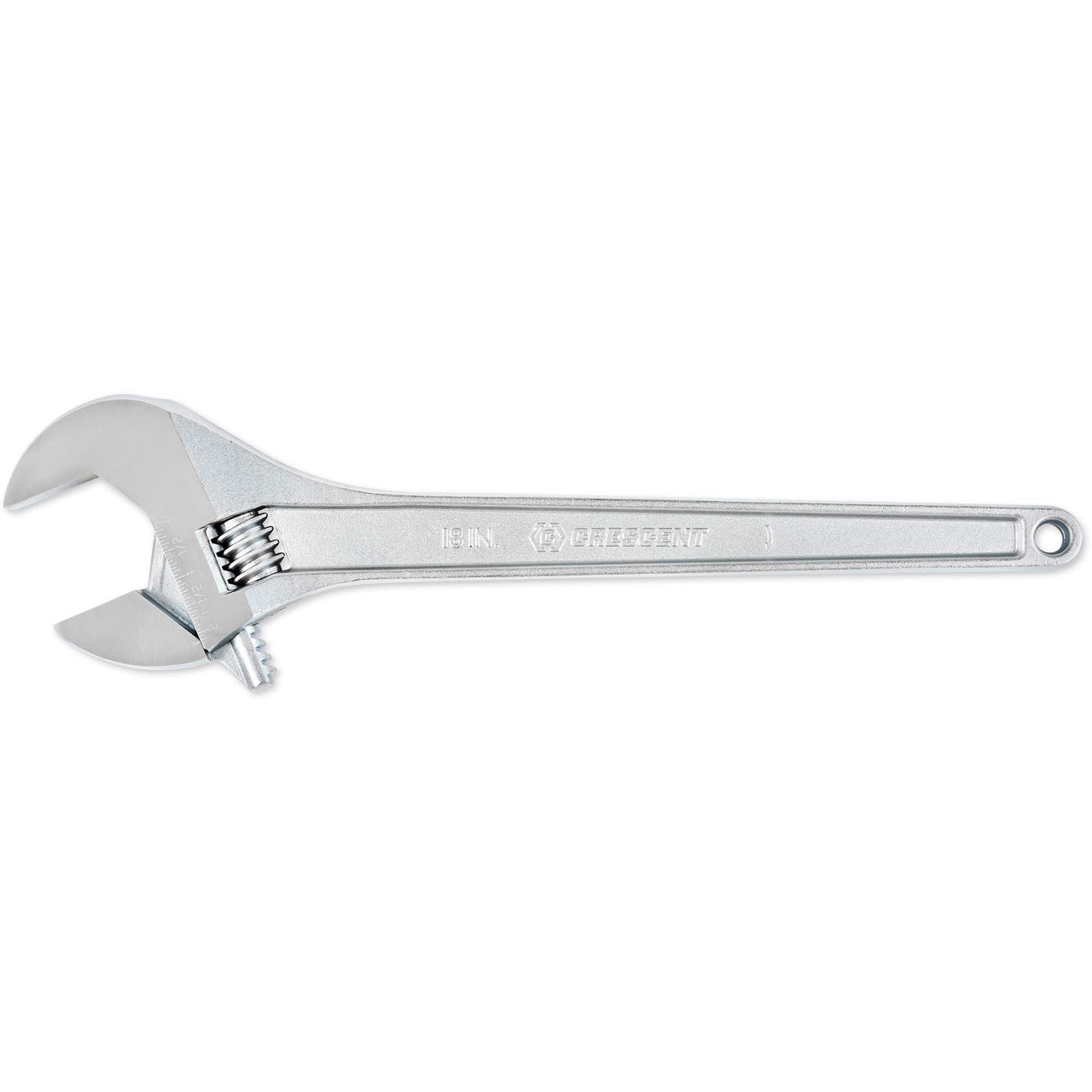 Adjustable Tapered Handle Wrench - Carded, 18" L, 2-1/16"/53 mm Max Width, Chrome/Polished