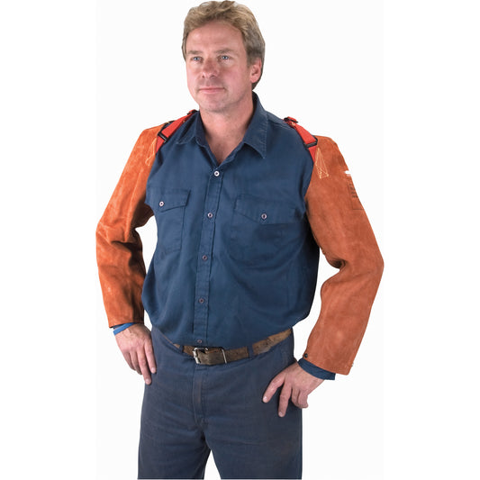 Weld-Mate Leather Sleeves, 23" L, Lava Brown™