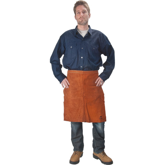Weld-Mate Leather Apron, Waist, 24" L, Lava Brown™