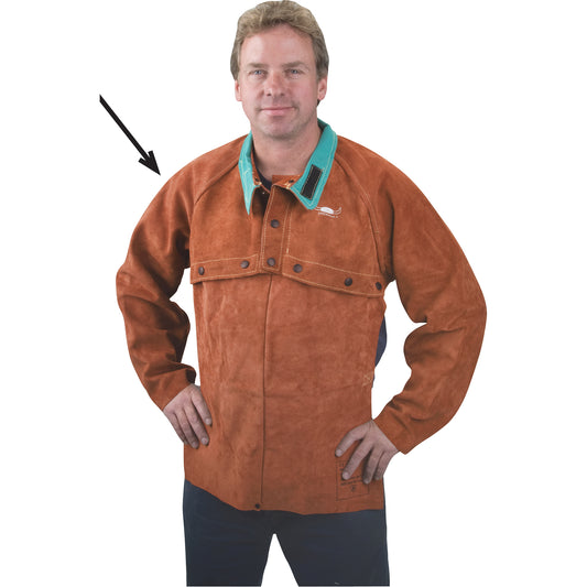 Weld-Mate Leather Cape Sleeves, Medium, Lava Brown™