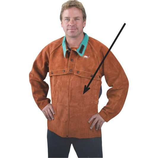 Weld-Mate Leather Bib, 20" L, Lava Brown™