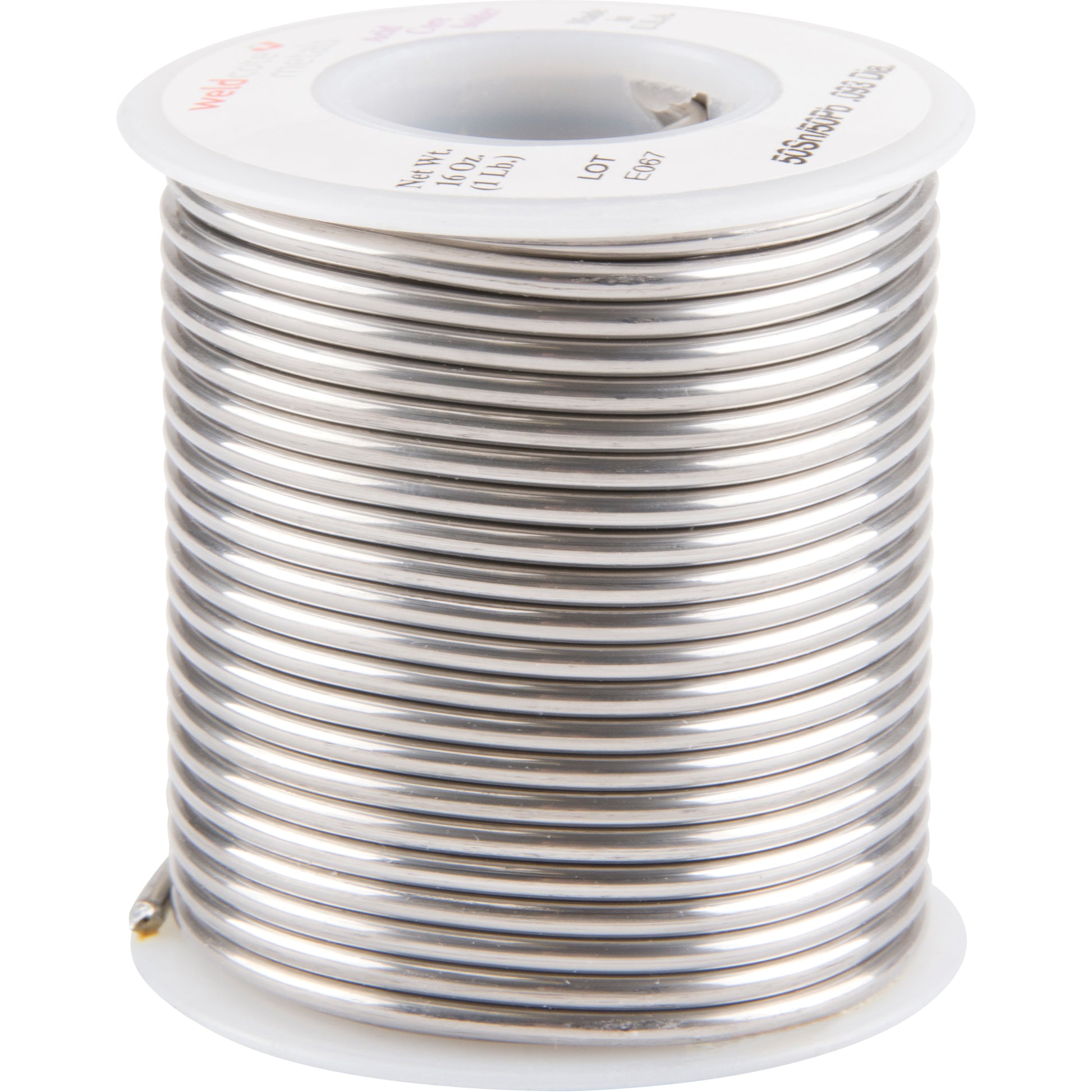 Common Solder, Lead-Based, 50% Tin 50% Lead, Acid Core, 0.09375" Dia.