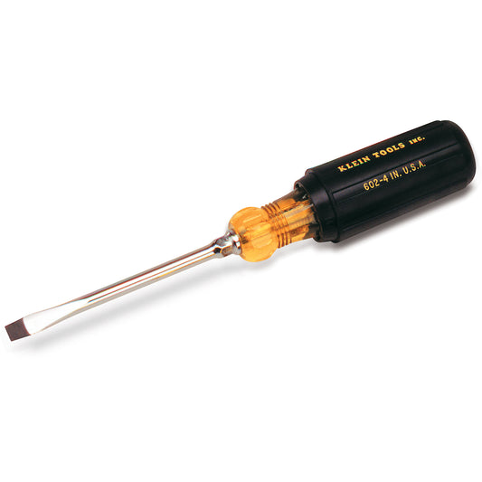 Heavy-Duty Slot Keystone Screwdriver, 3/8", 17-7/16" L, Cushion Grip Handle
