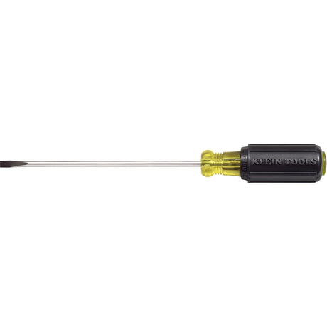 Slot Cabinet Tip Screwdriver, 3/16" Tip, Round, 9-3/4" L, Cushion Grip Handle