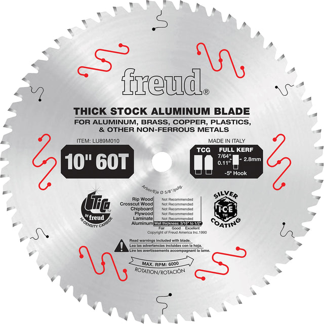 Industrial Saw Blade, 10", 72 Teeth, Non-Ferrous Use