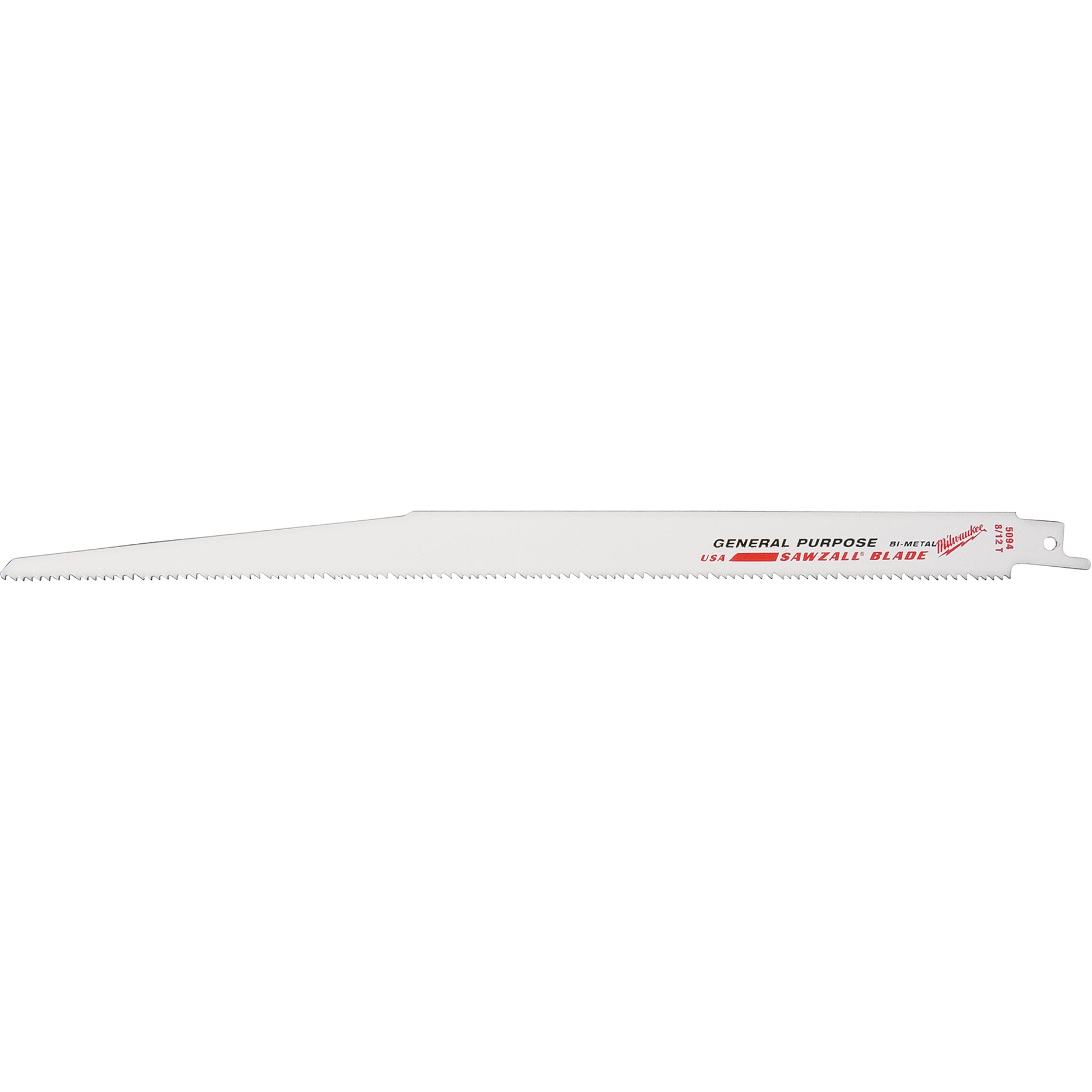Sawzall® Blade, Bi-Metal, 8-12 TPI, 12" L x 1" W