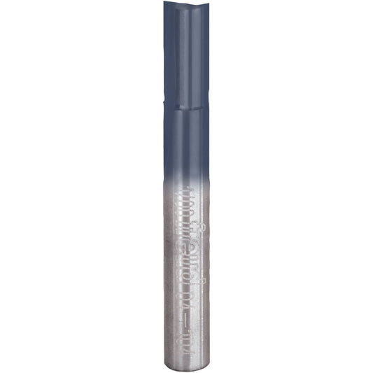 Freud Router Bit - Double Flute Straight Bit, 1/4" Dia., 3/8" H, 2" L, 1/4" Shank