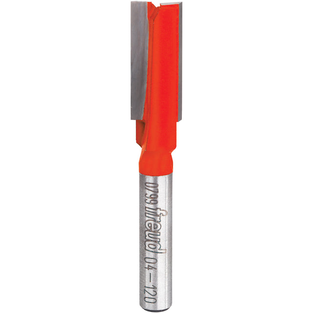 Freud Router Bit - Double Flute Straight Bit, 3/8" Dia., 3/4" H, 1-7/8" L, 1/4" Shank