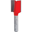 Freud Router Bit - Double Flute Straight Bit, 5/8" Dia., 7/8" H, 2-1/8" L, 1/4" Shank