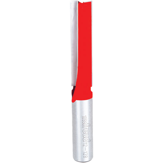 Freud Router Bit - Double Flute Straight Bit, 1/2" Dia., 1-1/4" H, 4-1/8" L, 1/2" Shank