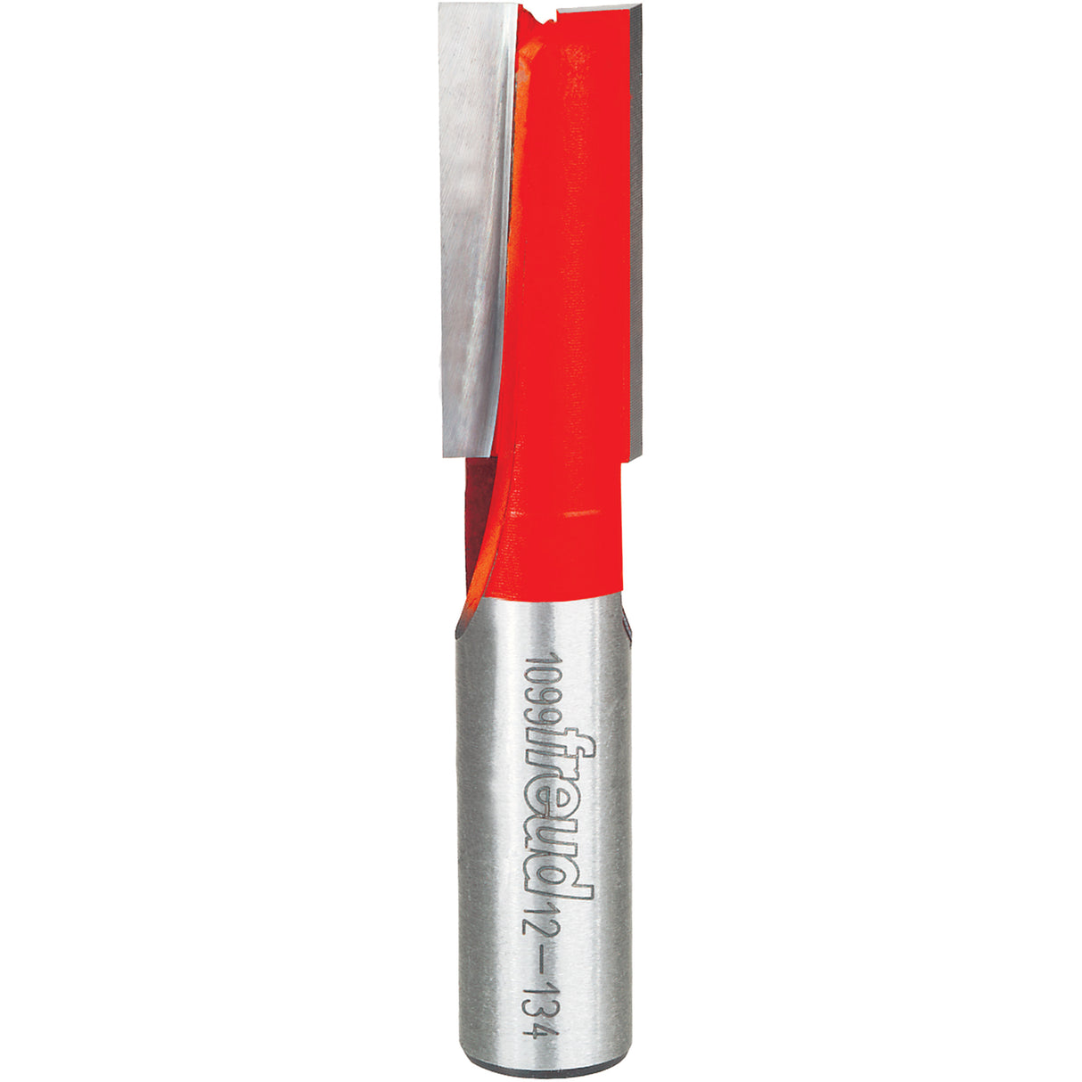 Freud Router Bit - Double Flute Straight Bit, 9/16" Dia., 1" H, 2-7/8" L, 1/2" Shank