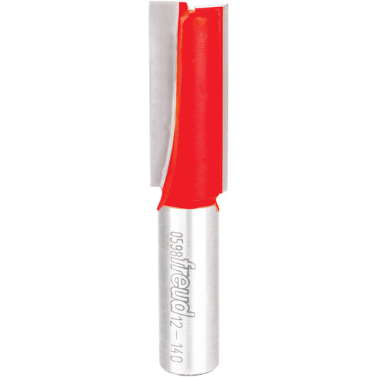 Freud Router Bit - Double Flute Straight Bit, 5/8" Dia., 2" H, 3" L, 1/2" Shank