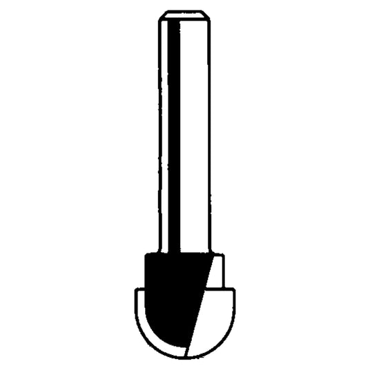 Freud Router Bit - Round Nose Bit, 1/8" Dia., 1/4" Shank