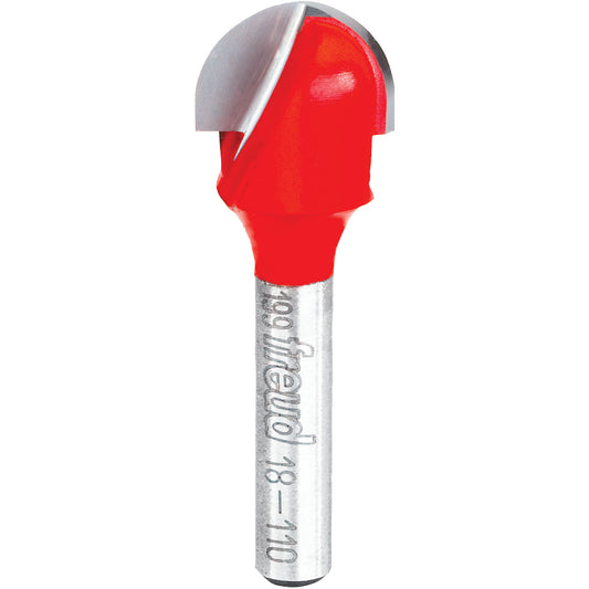 Freud Router Bit - Round Nose Bit, 5/8" Dia., 1/4" Shank