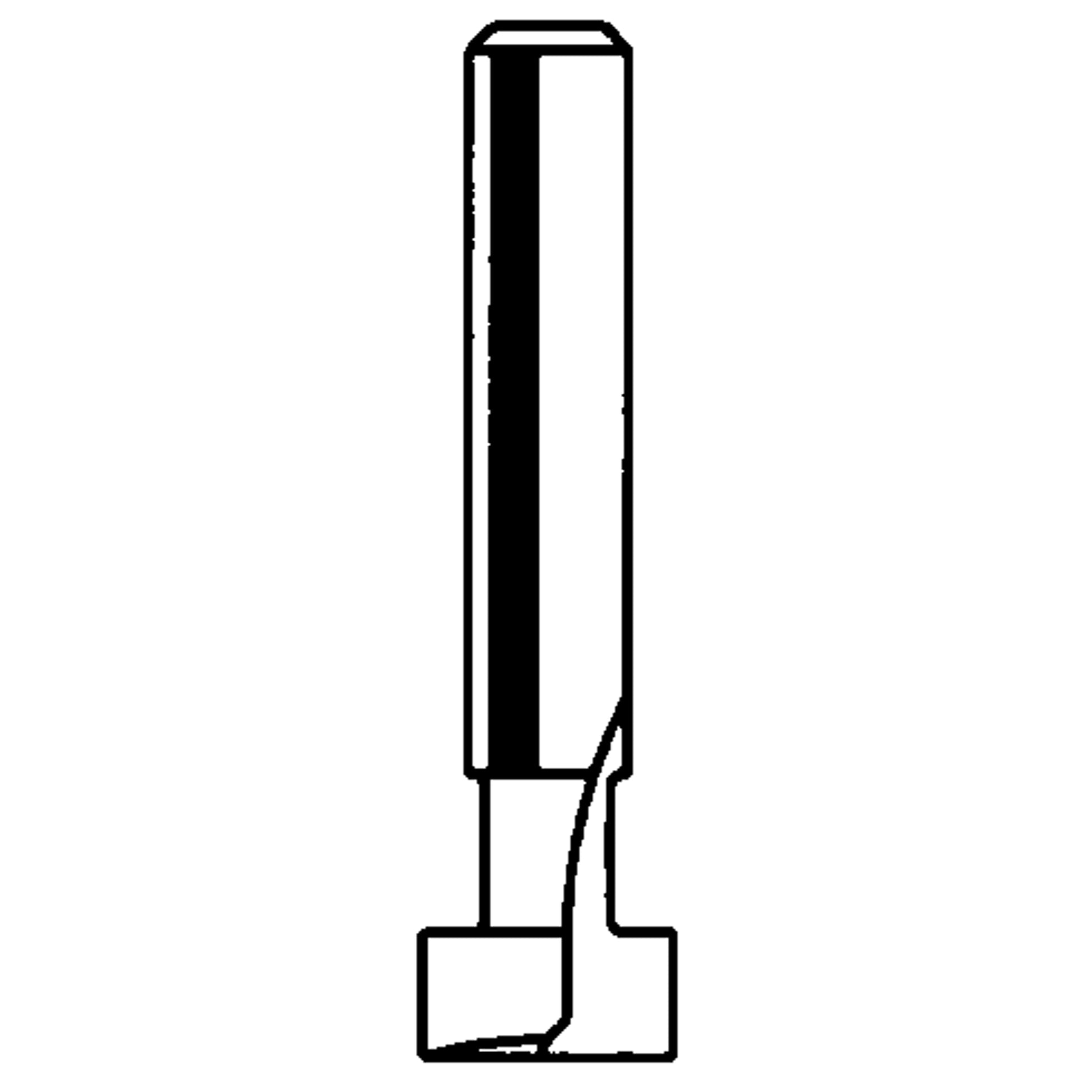 Freud Router Bit - Key Hole Bit, 25/64" Dia., 1/4" Shank
