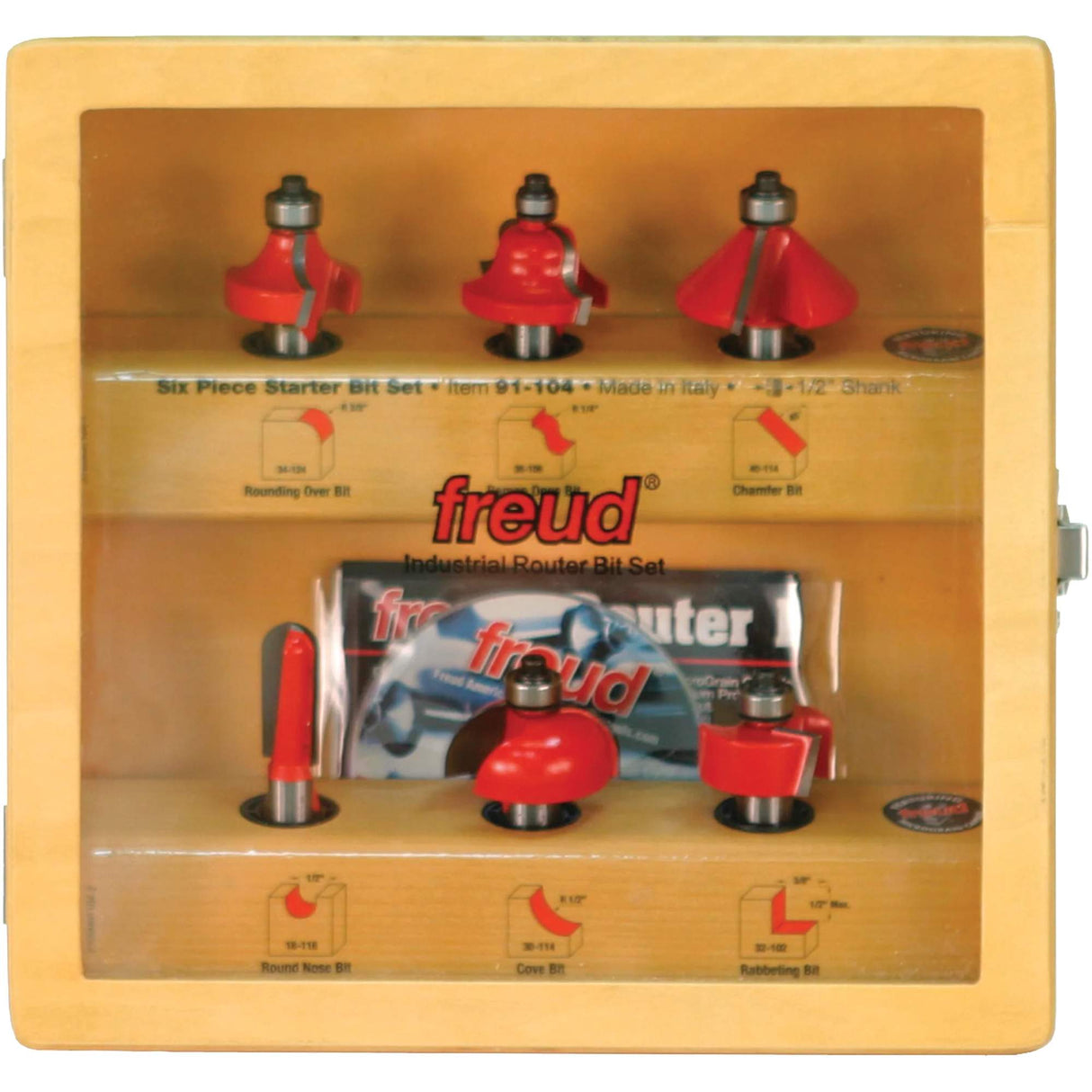 Starter Router Bit Set with 1/2" Shanks
