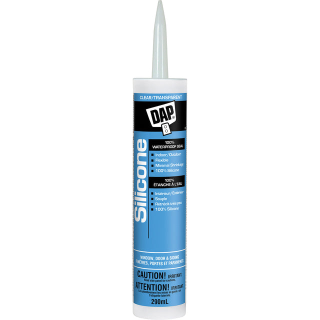 Silicone Sealant, 290 ml, Tube, Clear