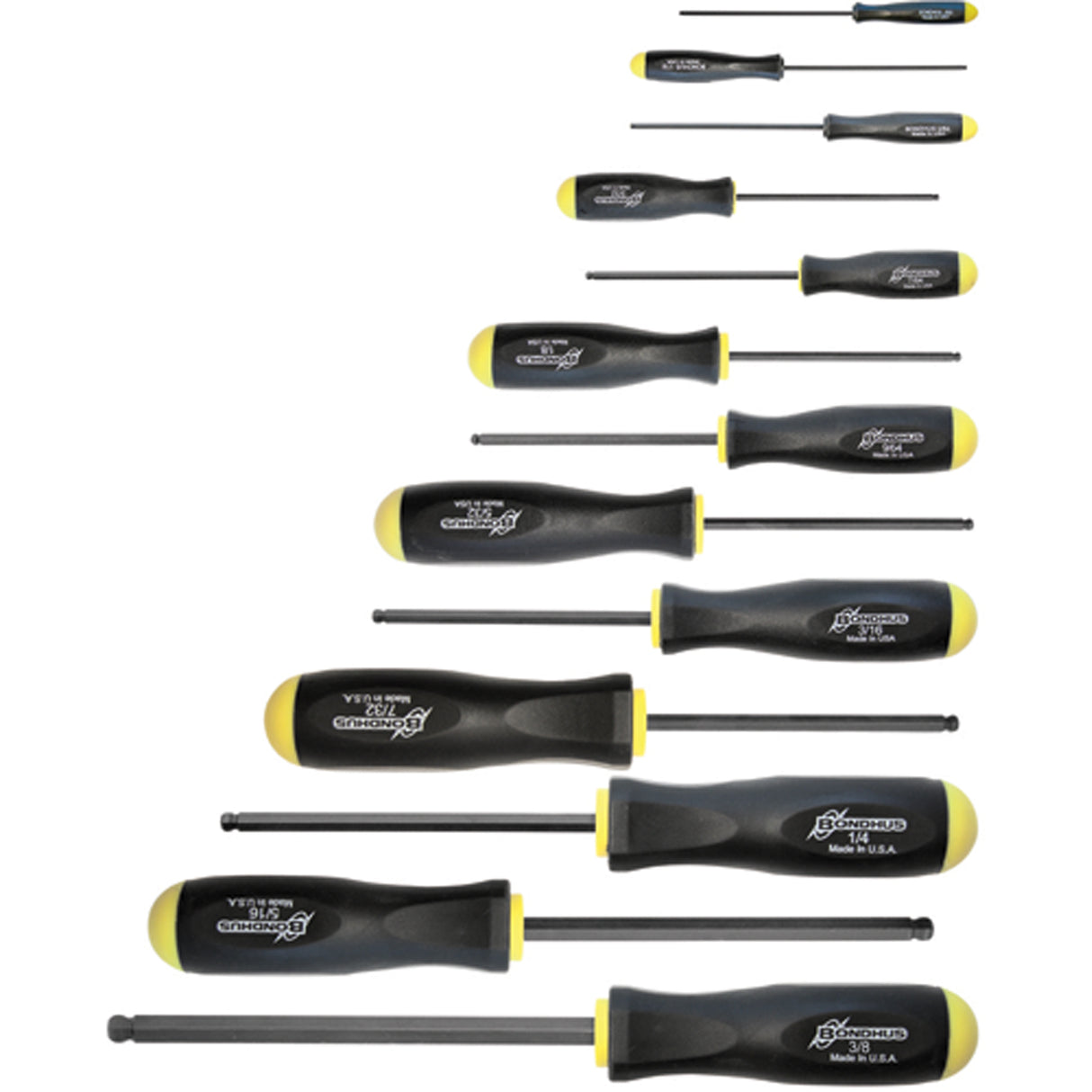 Ball Driver Screwdriver Sets - SAE, 13 Pcs.
