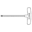 Individual Hex Keys - SAE, Ball End, 3/32" x 6" L, T Handle