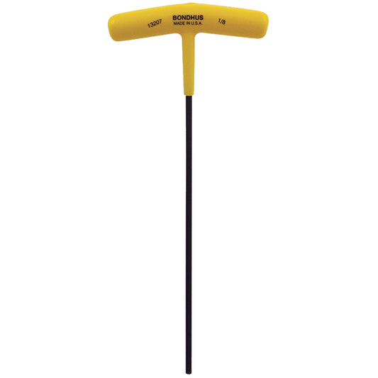 Individual Hex Keys - SAE, Hex End, 1/8" x 7.6" L, T Handle