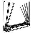 Folding Hex Key Set, 8 Pcs.