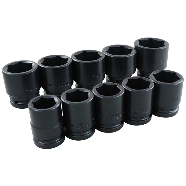 Socket Set, 10 Pcs, Impact, 3/4" Drive Size